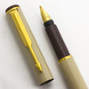 Parker 88 "Rialto" Fountain Pen - Laque Ivory with Maroon, Medium GP Nib (Superior, Works Well)
