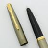 Parker 45 Coronet Fountain Pen (1970s) - Satin Green, GP Trim, Medium Steel Nib (Excellent, Works Well)
