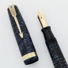 Parker Vacumatic Major Fountain Pen (1945) - Azure Pearl, Extra Fine Nib (Very Nice, Restored)