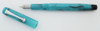 PSPW Prototype Fountain Pen - Oversize Turquoise and Black Swirl, Clip Model, JoWo #6 Nibs