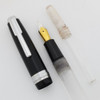 Recife Crystal Fountain Pen - Black, Eyedropper Filler, Broad Steel Nib (Excellent, Works Well)