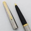 Parker 45 Flighter Fountain Pen - Gold Trim, Fine Gold Plated Nib (Excellent, Works Well)