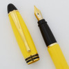 Aurora Ipsilon Fountain Pen - Yellow, GP Trim, GP Medium Nib (Excellent +, Works Well)