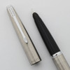 Parker 45 Flighter Fountain Pen - Chrome Trim, Medium Nib (Excellent, Works Well)