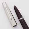 Parker 51 Aerometric Demi Fountain Pen (1952) - Burgundy, Lustraloy Cap, Fine (Excellent,  Works Well)