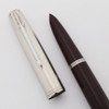 Parker 51 Aerometric Fountain Pen (Post 1952) - Burgundy, Smooth Steel Cap, Medium (Very Nice, Works Well)