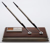 Parker 75 Bicentennial Desk Set - Rosewood & Pewter Desk Stand, Flighter, BP, MP (Rare, New Old Stock in Box, Work Well)