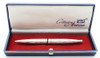 Montblanc Madame Ballpoint Pen (1970s) - Silver Plated Chased Diamond, Button Actuated (New Old Stock in Box, Works Well)