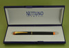 Nettuno Dolphin Fountain Pen - Black Matte w Orange Accents, Medium Nib (Excellent, Works Well)