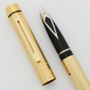 Sheaffer Targa 1007 Fountain Pen - Gold Plated Geometric, Various Steel Nibs (New Old Stock)