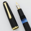 Montblanc Monte Rosa 042 Fountain Pen (1940s) - Basic Black, GP Oblique Broad Nib (Excellent +, Works Well)