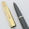 Parker 51 Vacumatic Fountain Pen (1942) - Dove Grey, GF Lined "Custom" Cap, Fine (Very Nice, Restored)
