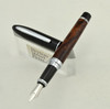 Duke 911 Shark Fountain Pen - Black Cap, Brown Barrel, Fine (New in Box)