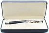 Signum Nova Fountain Pen - White Python & Black, Rhodium Trim, 18k Fine Nib (Near Mint in Box, Works Well)