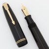 Parker Vacumatic Junior Fountain Pen (Canada 1946) - Laminated Black, 14k Flexible Fine Nib (Superior, Restored)