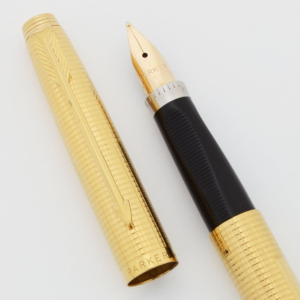 Parker 75 Insignia I Fountain Pen - Gold Plated, Flat Tassies