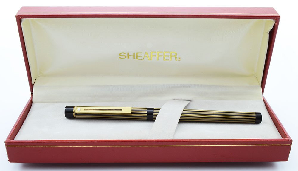 Sheaffer Targa 675S Fountain Pen - Regency Stripe, 14k Nibs, Slim Converter (New Old Stock in Box)
