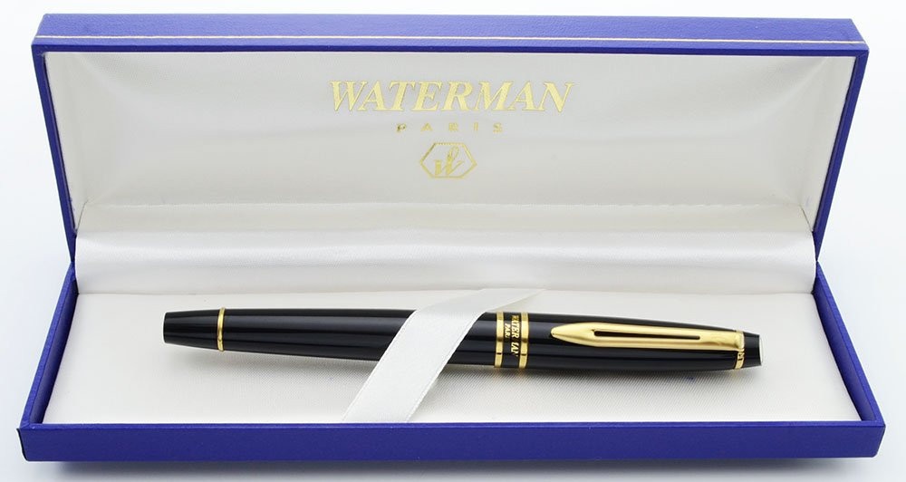 Waterman Expert II Fountain Pen - Black Lacquer, GT, Medium