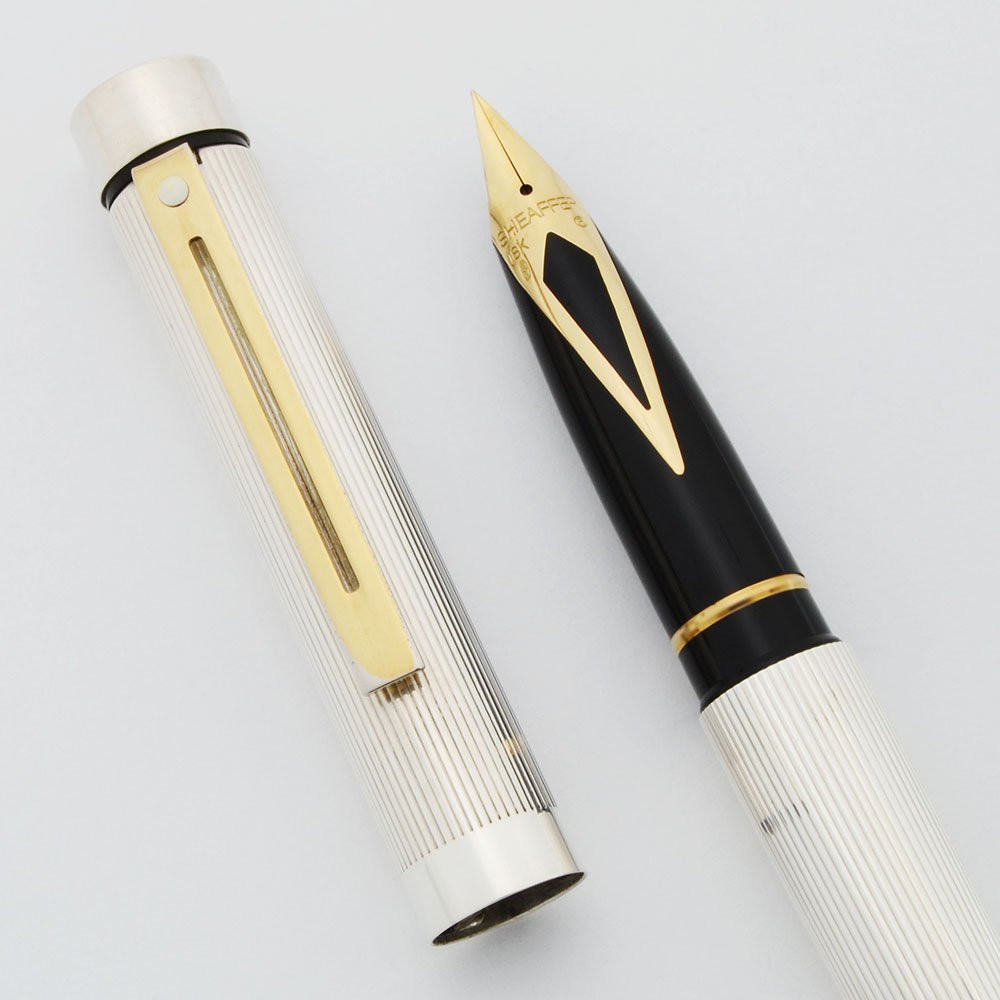 Sheaffer TARGA 1004 Fountain Pen - Sterling Silver Lined, Gold