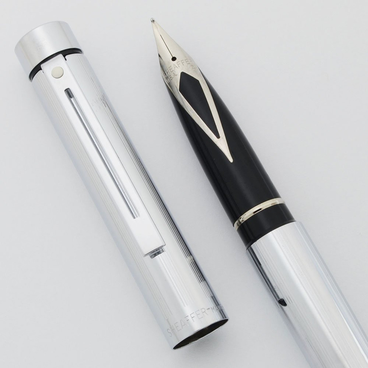 Sheaffer TARGA 1000 Fountain Pen - Lined Chrome, Medium