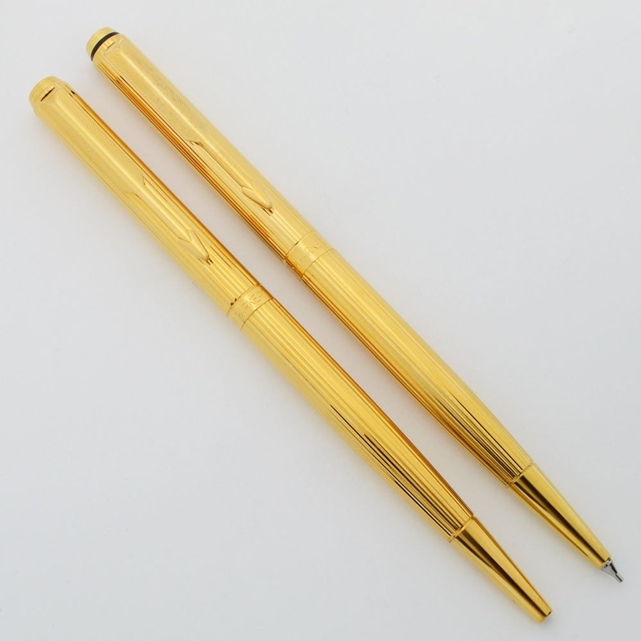 Parker 95 Ballpoint and MP Set - Gold Lined, France  (New Old Stock)