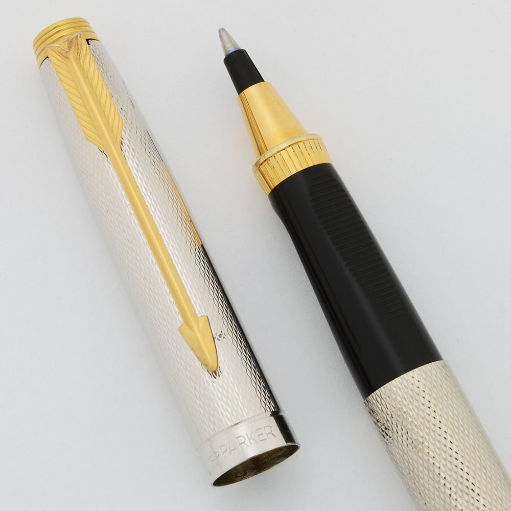 Parker 75 Rollerball Pen (France) - Grain d'Orge, Rhodium