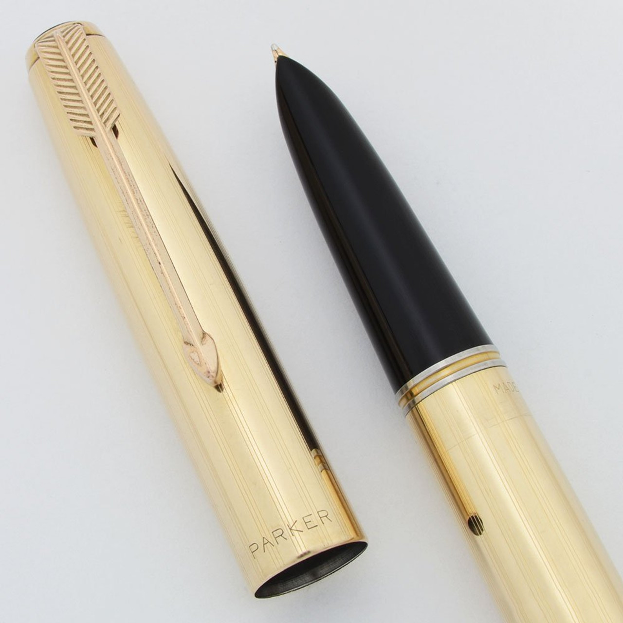 Parker 51 Signet Aerometric (USA, 1950) - 14k Gold Filled, Medium  (Excellent, Works Well) - Peyton Street Pens