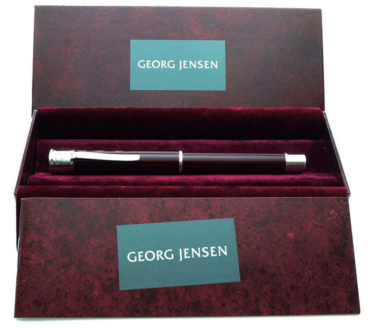 Georg Jensen Fountain Pen - Sterling w Lacquer, 18K Nib (New in Box)