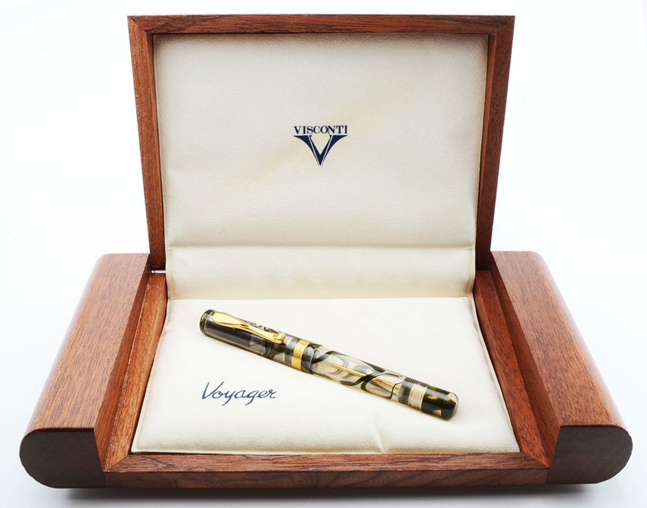 Visconti Limited Edition Voyager Fountain Pen (281/288) - Demonstrator, Solid 18k Trim, Power Filler, 18k Fine Nib (Mint in Wooden Box, Works Well)