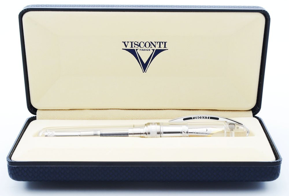 Visconti Van Gogh Maxi Fountain Pen - Clear Demonstrator, Medium 14k Nib (New in Box, Works Well)