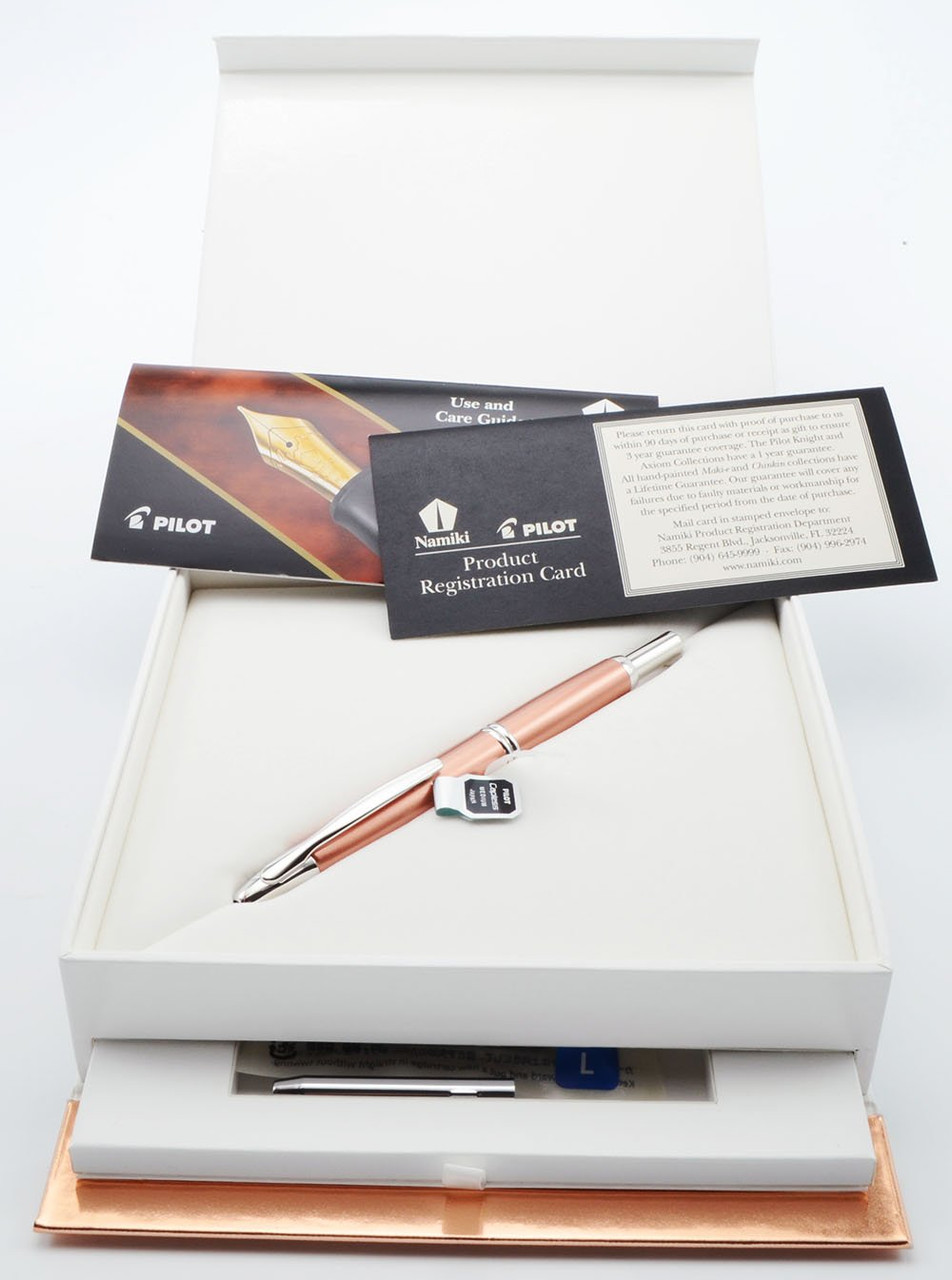 Pilot (Namiki) Vanishing Point LE (1981/2014) - Copper w Rhodium Trim, Medium 18k Nib (New, Mint in Box)