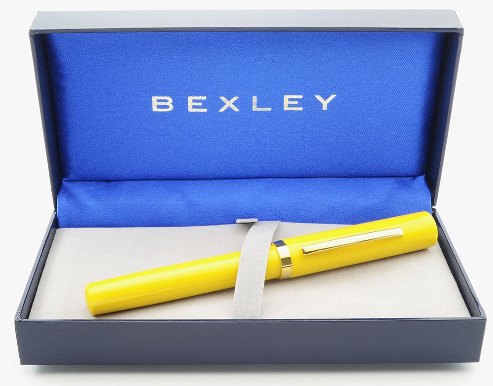 BEXLEY万年筆/ベクスリー/ベクスレイ/マーブル模様 /錦鯉/18K 750 Bexley 58 Fountain Pen - Mandarin Yellow, C/C, 18k Fine Nib (New