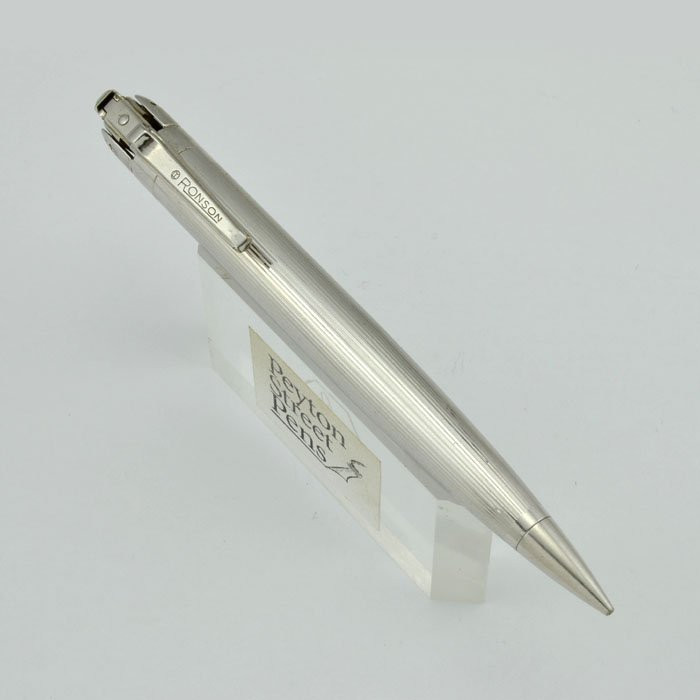 Ronson Vintage Penciliter - Rhodium Plate (Very Nice, Working