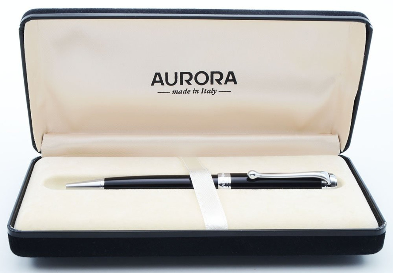 Aurora Talentum Ballpoint Pen - Black w Chrome Trim (Near Mint in Box, Works Well)