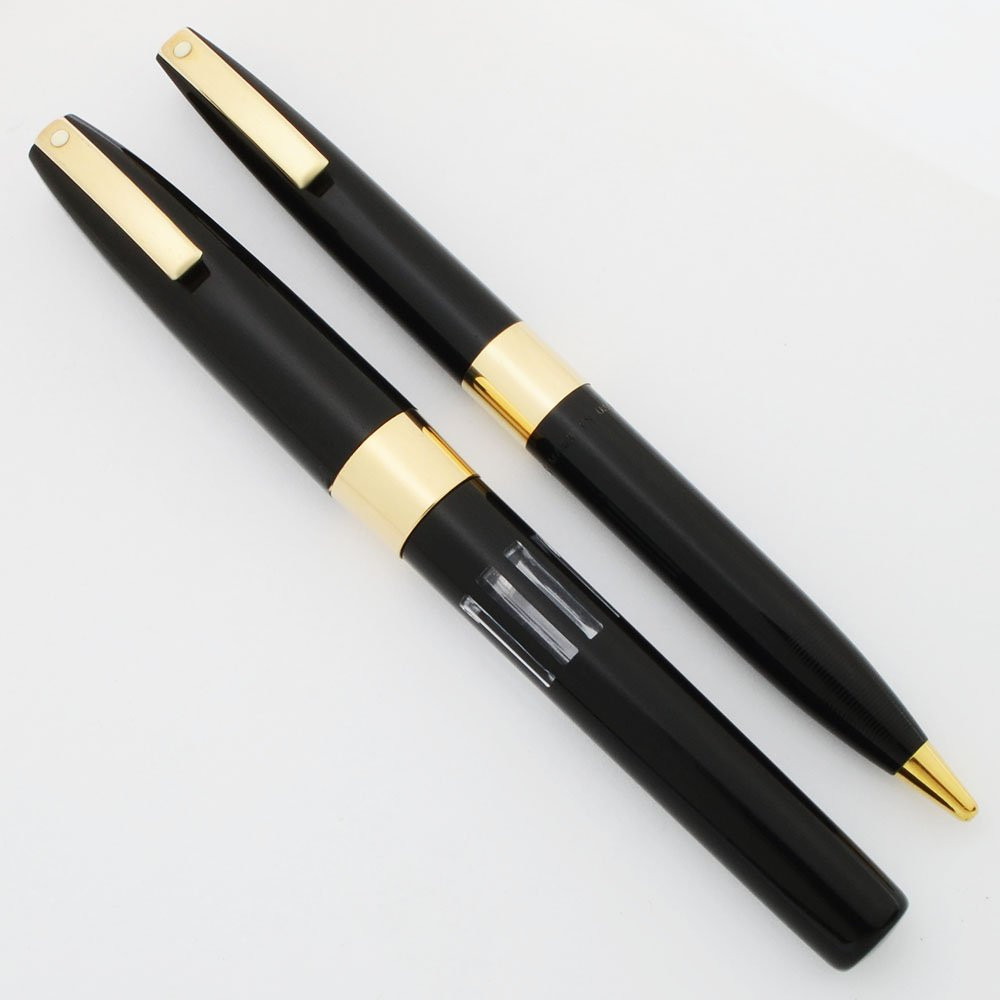 Sheaffer Compact II Cartridge Pen Set - Black, GP Trim, Semi-flex