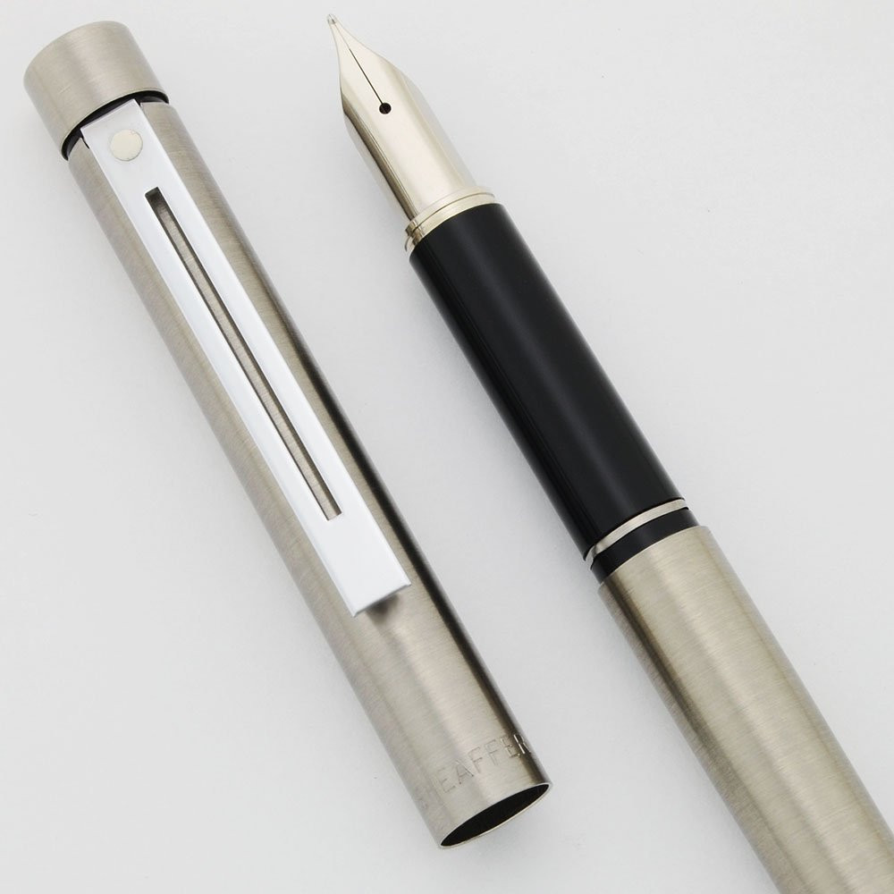 Sheaffer Targa 1001s Slim Fountain Pen - Brushed Stainless Steel