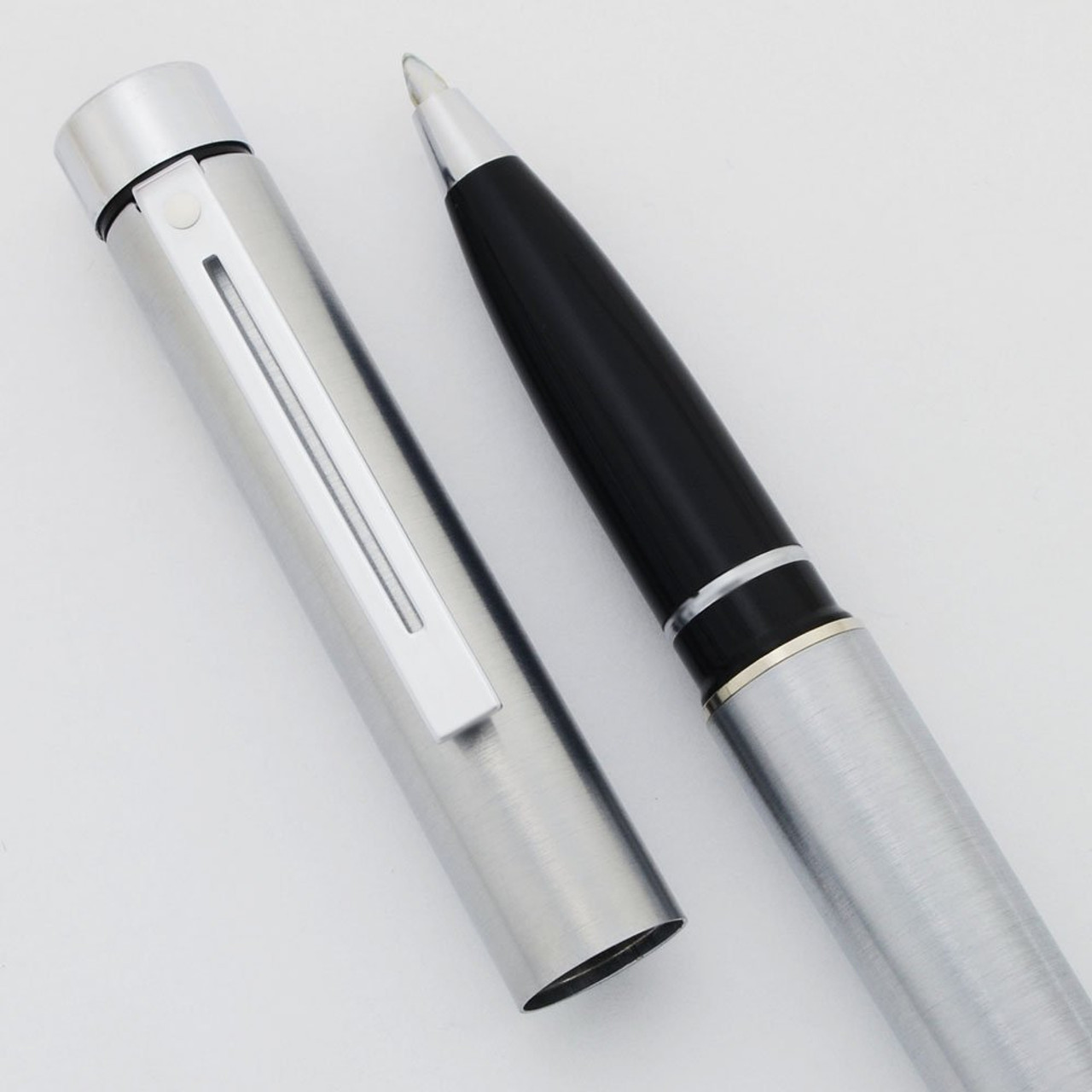 Sheaffer TARGA 1001 Rollerball Pen (Later Version) - Brushed Chrome (New Old Stock)