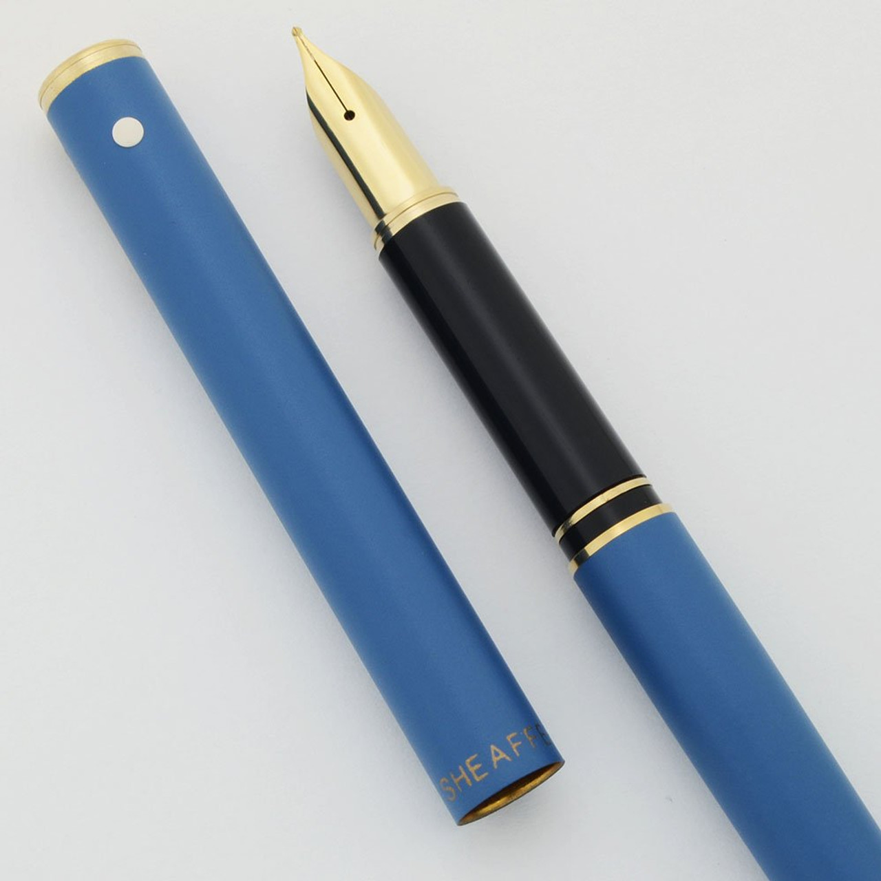  Sheaffer Prelude Black Matte Fountain Pen with 22KT  Gold-Plated Trim and Medium Nib : Office Products
