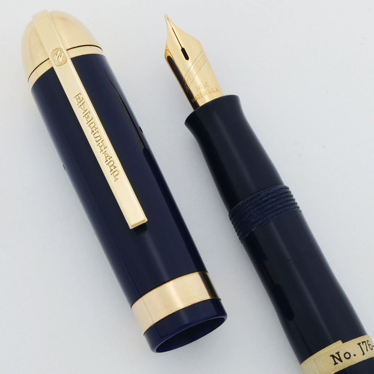 Eversharp Skyline Demi J76 Fountain Pen - Gold Derby & Wide Band, 14k Manifold Nibs (New Old Stock, Restored)