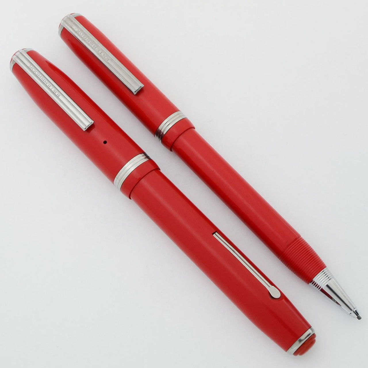 Esterbrook Pastels Fountain Pen Set - Tempo Red, 2nd Series, 9668 Medium Nib (Excellent +, Restored)