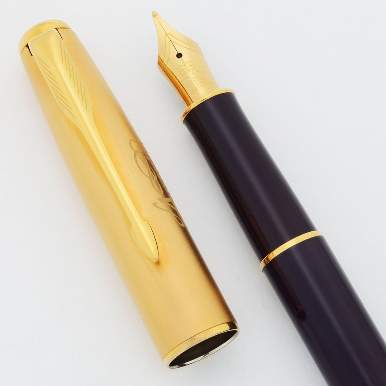 Parker Sonnet "Accession" SE Fountain Pen (2002) - Royal Purple and Gold, Medium GP Nib (Near Mint, Works Well)