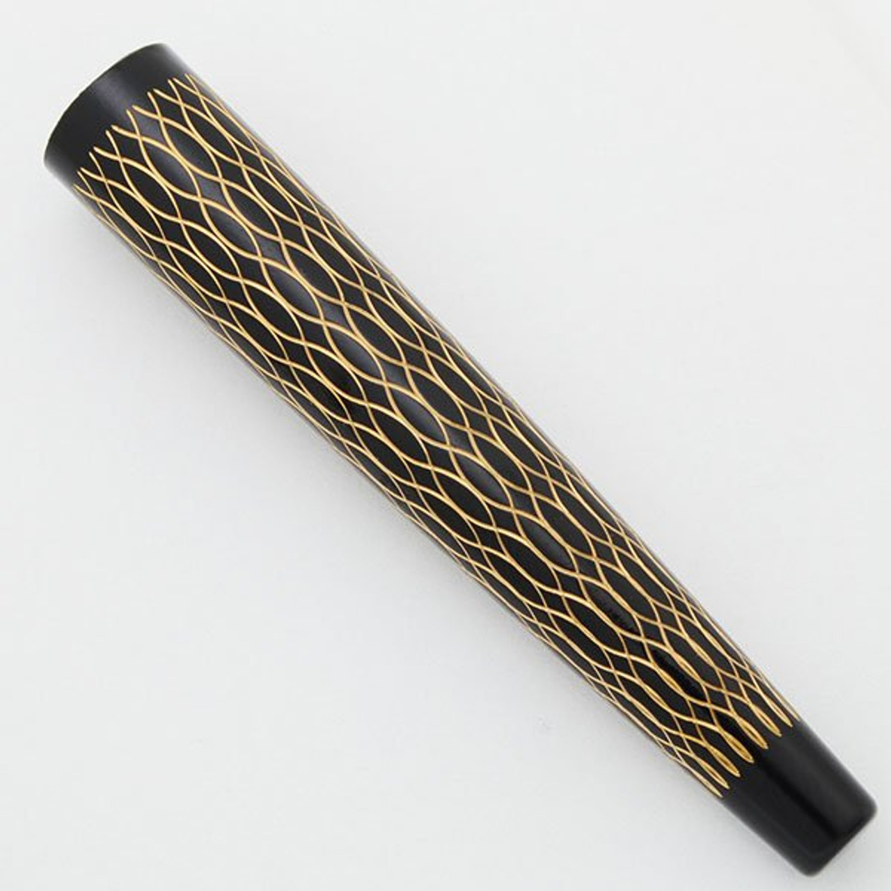 Lady Sheaffer 632 Fountain Pen Barrels - Black Tulle, Gold Trim