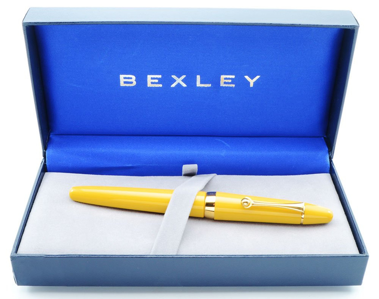 Bexley Submariner Grande Fountain Pen (2005) - Mandarin Yellow, 18K Stub Nib (New In Box, Works Well)