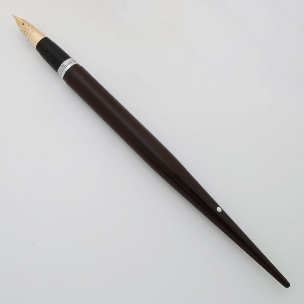 Sheaffer Snorkel Fountain Desk Pen - Brown, Fine 14k Triumph Nib