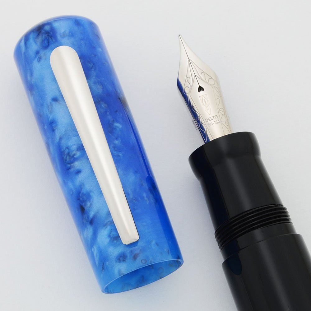 Delta Planet Collection LE Fountain Pen - Blue Cap, Black Barrel
