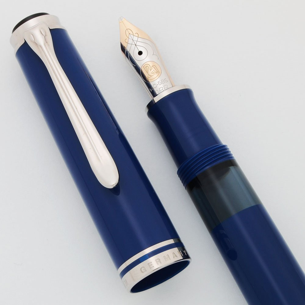Pelikan M605 Souveran Fountain Pen - Dark Blue, 14k OBB Nib