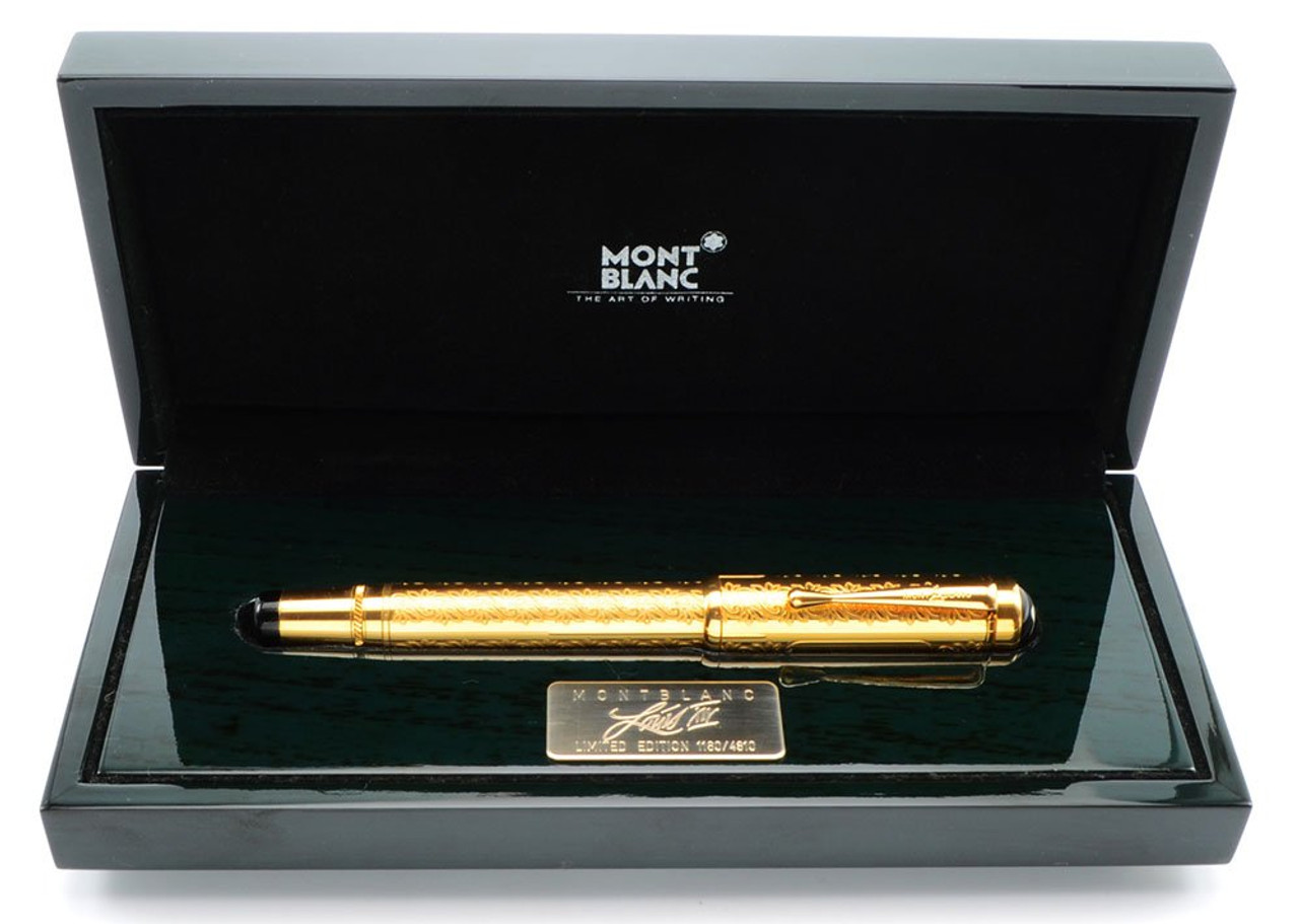Montblanc Patron of Art Series Fountain Pen (1994) - Louis XIV, Vermeil, 18k Medium (Near Mint in Box, Works Well)