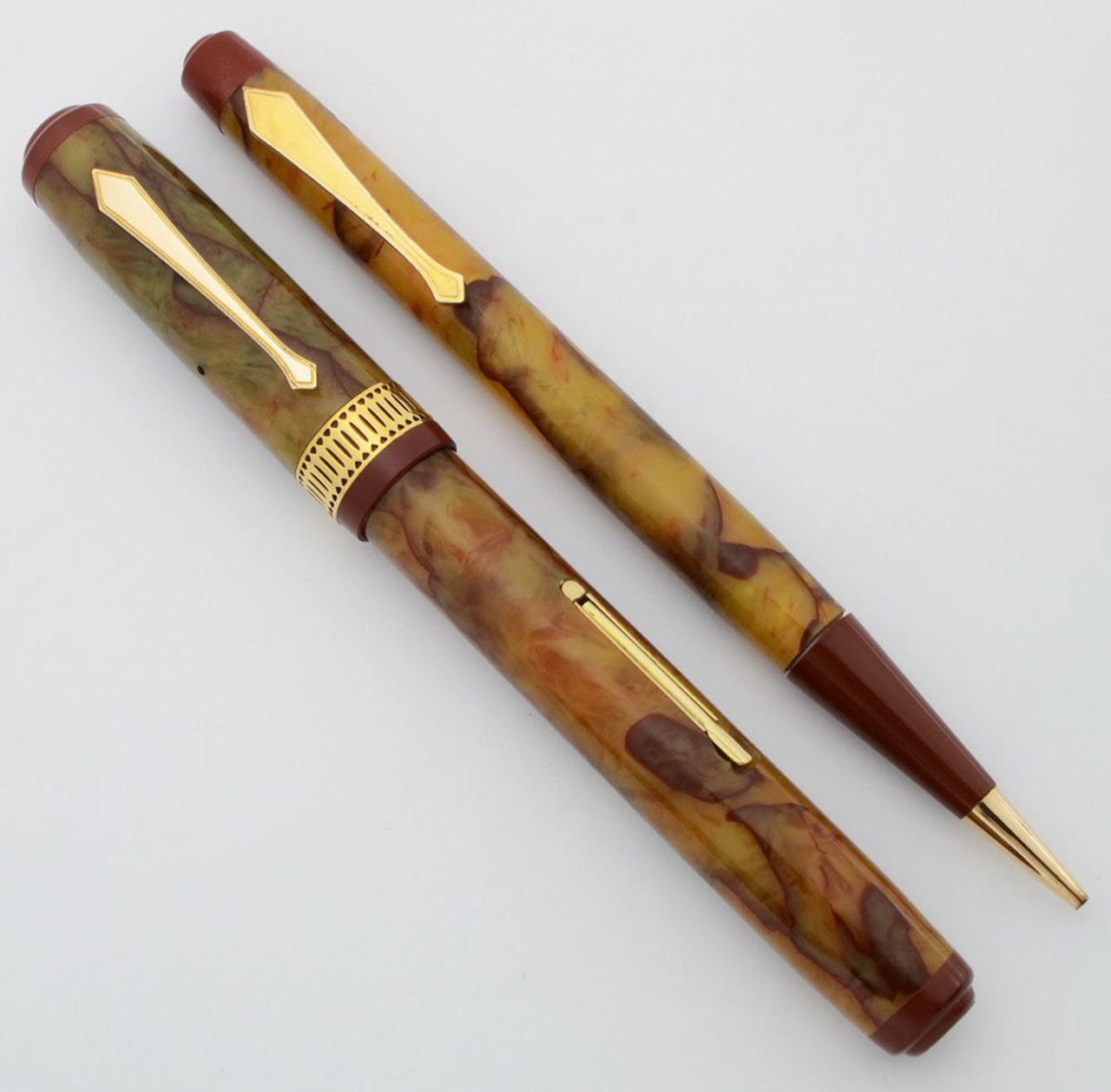 Waterman Patrician Fountain Pen Set - Onyx, Flexible Fine Nib (Hard to Find, Excellent +, Restored)