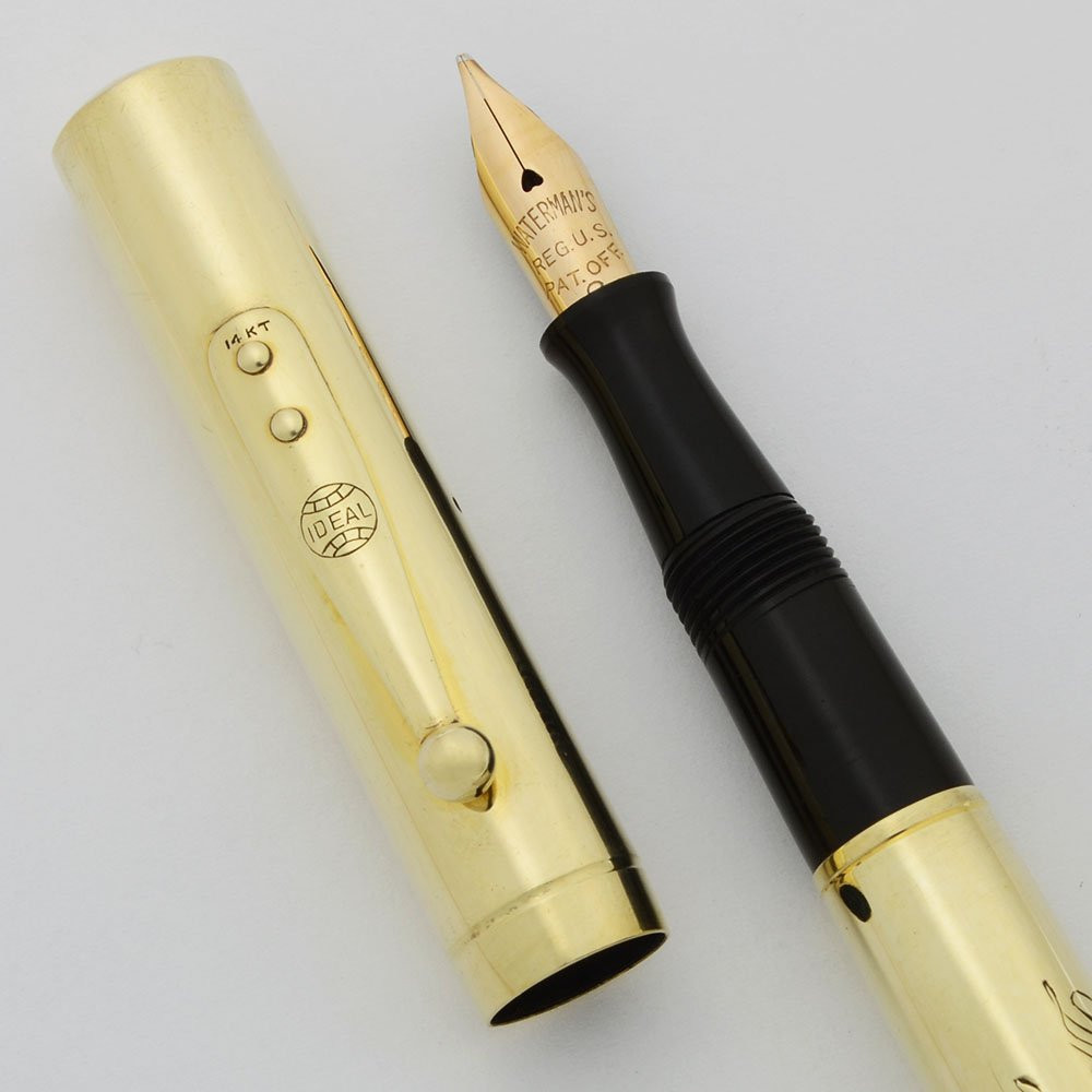 Waterman 552 1/2 Fountain Pen - 14k Gold Overlay, Flexible Nib