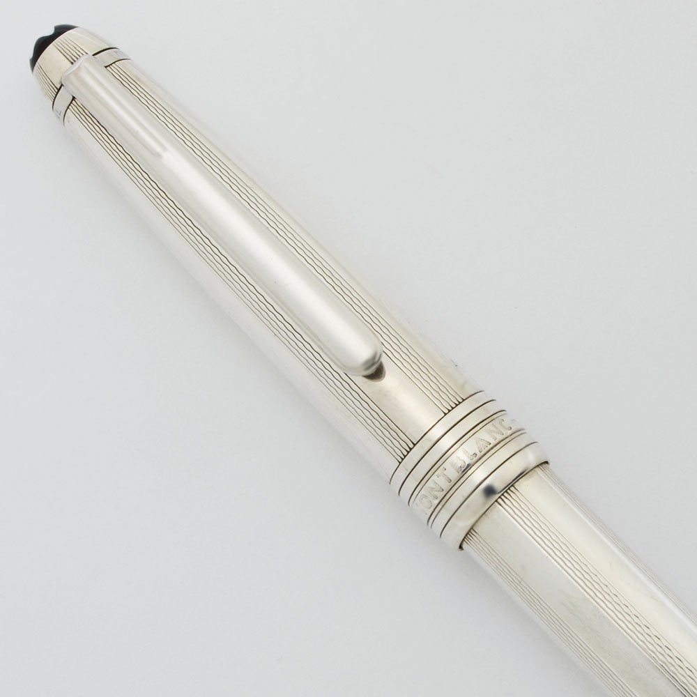 Montblanc Meisterstuck Sterling Ballpoint Pen - Wavy & Plain Panel Design (Very Nice, Works Well)